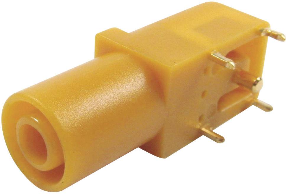 Cliff FCR7350Y Sicherheits-Laborbuchse Buchse, gewinkelt Stift-Ø: 4 mm Gelb 1 St.