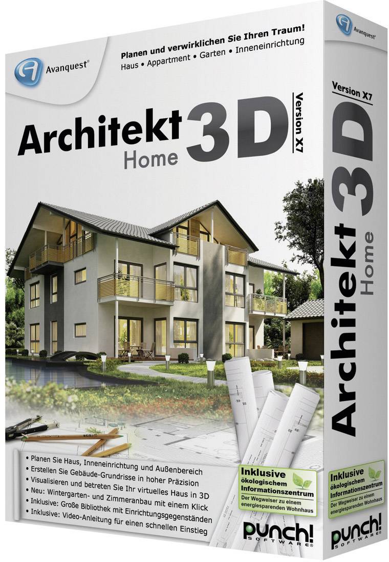 Avanquest Architekt 3D X7 Home Vollversion, 1 Lizenz Windows