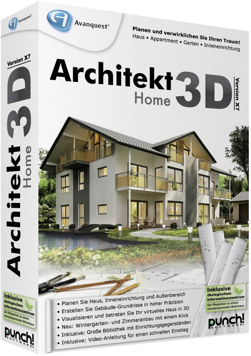 Avanquest Architekt 3D X7 Home Vollversion, 1 Lizenz Windows