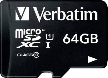Verbatim MICRO SDXC 64GB CLASS 10 microSDXC-Karte 64 GB Class 10, UHS-I