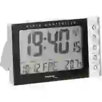 Techno Line WT 188 Funk Wecker Silber, Schwarz Alarmzeiten 1 Techno Line WT 188 Funk Wecker Silber, Schwarz Alarmzeiten 1