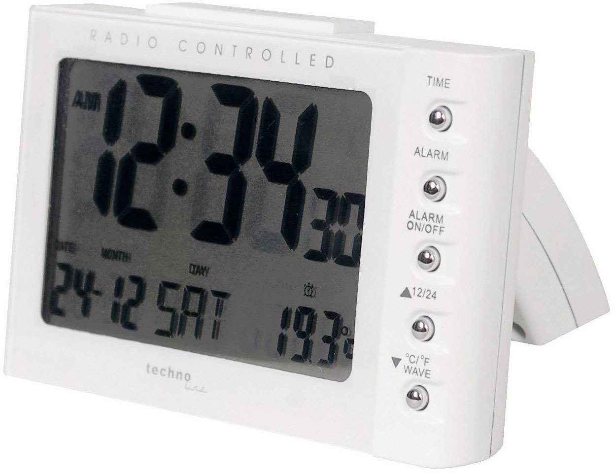 Techno Line WT 188 weiss Funk Wecker Weiß Alarmzeiten 1