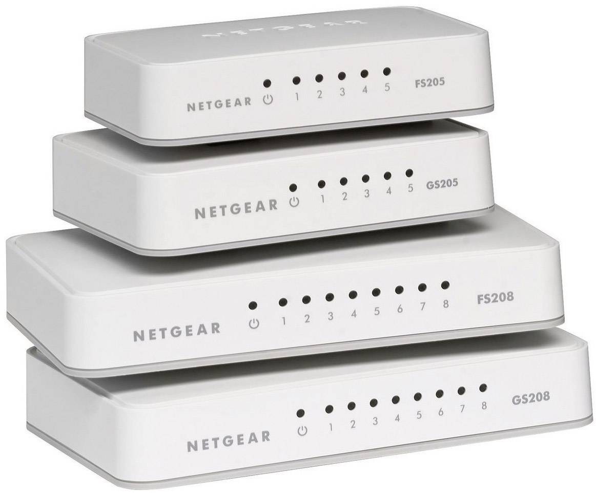 8-Port FE Switch Kunststoff 8-Port Fast Ethernet unmanaged Switch Consumer Desktop lfterlos Kunststoff wei