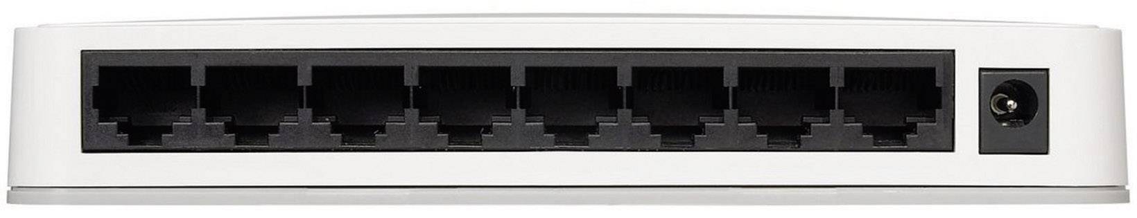 8-Port FE Switch Kunststoff 8-Port Fast Ethernet unmanaged Switch Consumer Desktop lfterlos Kunststoff wei