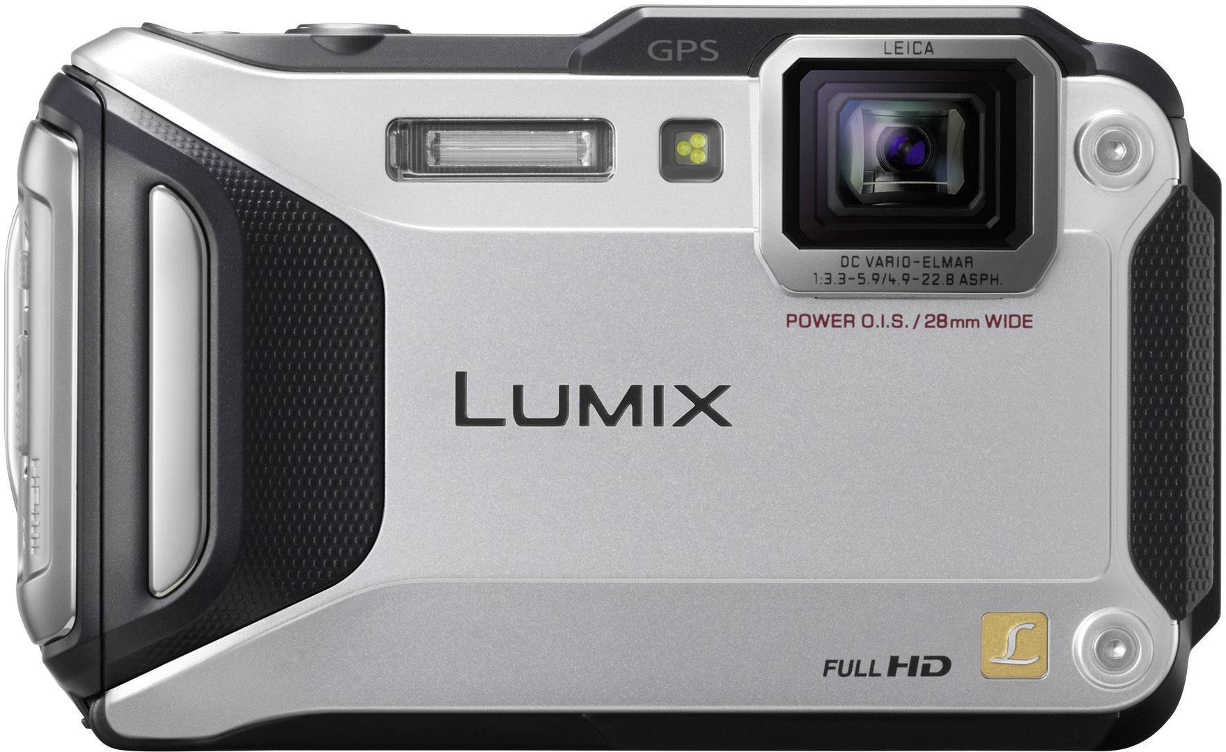 Panasonic Lumix DMC-FT5EG Digitalkamera Opt. Zoom: 4.6 x Silber Full HD Video, GPS, Unterwasserkamera, Stoßfest, Frostbeständig, Staubgeschützt