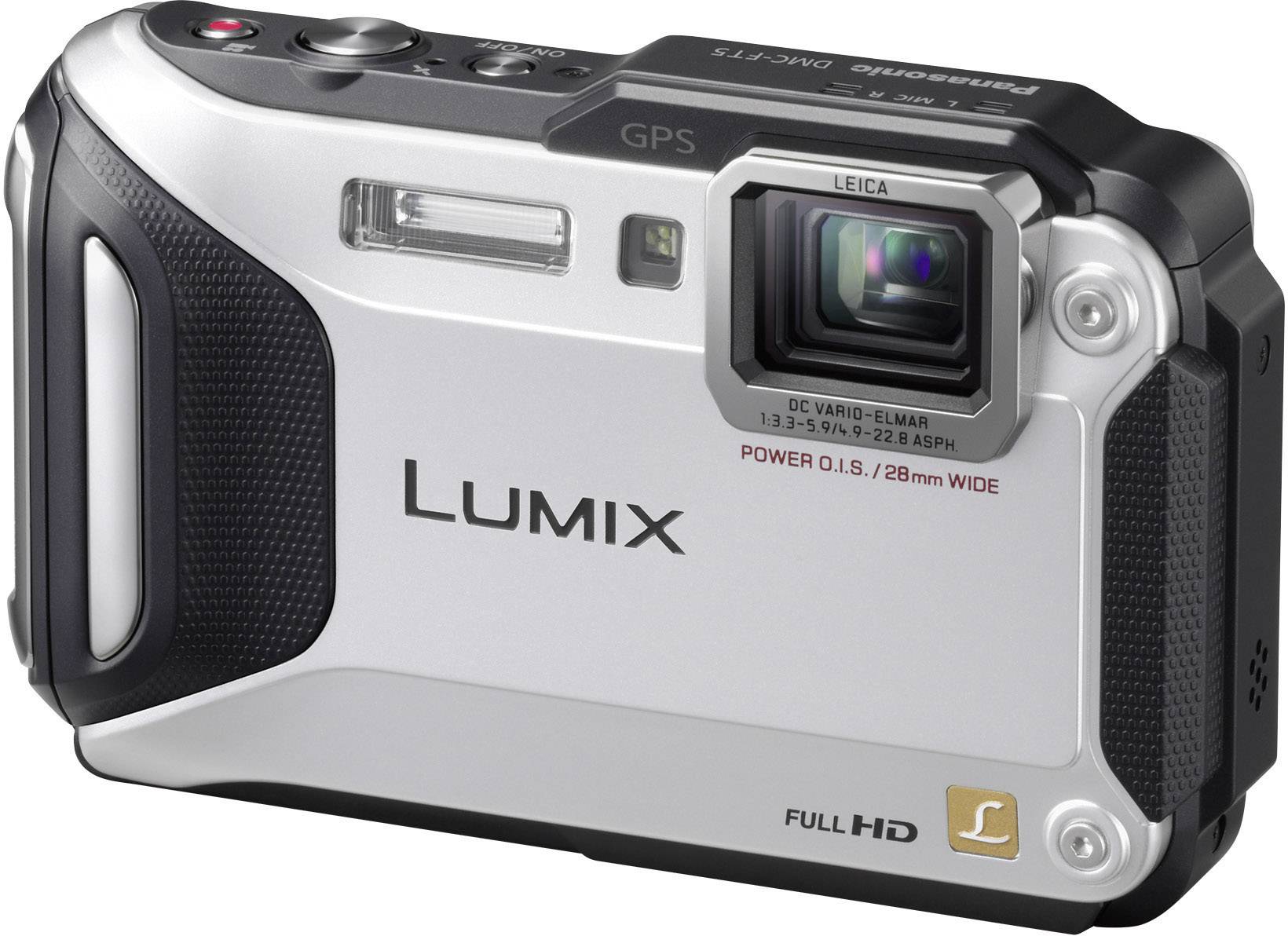 Panasonic Lumix DMC-FT5EG Digitalkamera Opt. Zoom: 4.6 x Silber Full HD Video, GPS, Unterwasserkamera, Stoßfest, Frostbeständig, Staubgeschützt