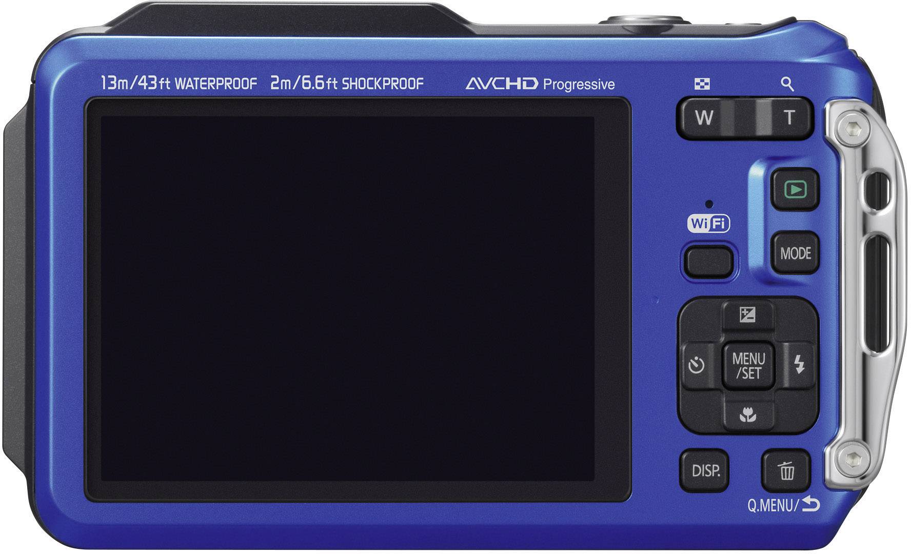 Panasonic Lumix DMC-FT5EG Digitalkamera Opt. Zoom: 4.6 x Blau Full HD Video, GPS, Unterwasserkamera, Stoßfest, Frostbeständig, Staubgeschützt