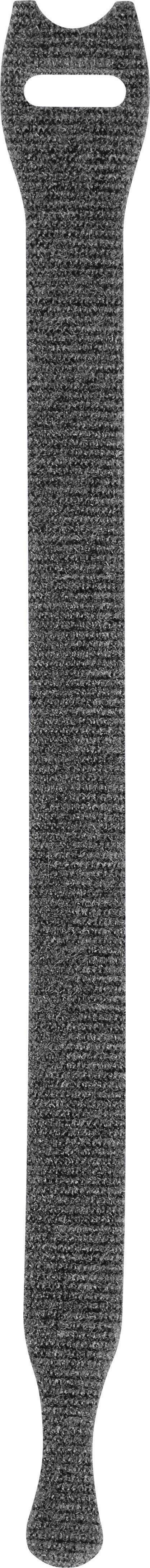 TOOLCRAFT KL12X200SC Klettkabelbinder zum Bündeln Haft- und Flauschteil (L x B) 200 mm x 12 mm Schw