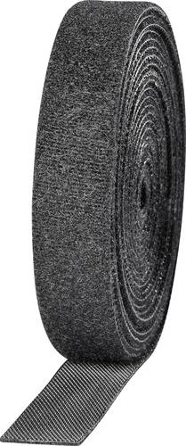 TOOLCRAFT KL16X3000C Klettband zum Bündeln Haft- und Flauschteil (L x B) 3000mm x 16mm Schwarz 2St.