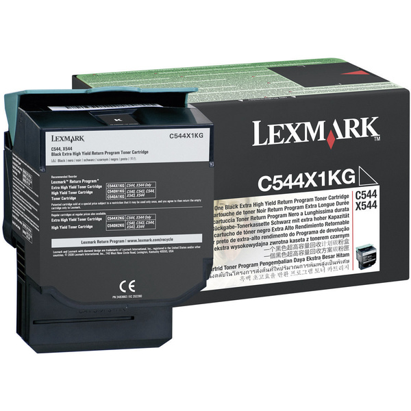 Lexmark Rückgabe Tonerkassette C544 C546 X544 X546 X548 Original Schwarz 6000 Seiten C544X1KG