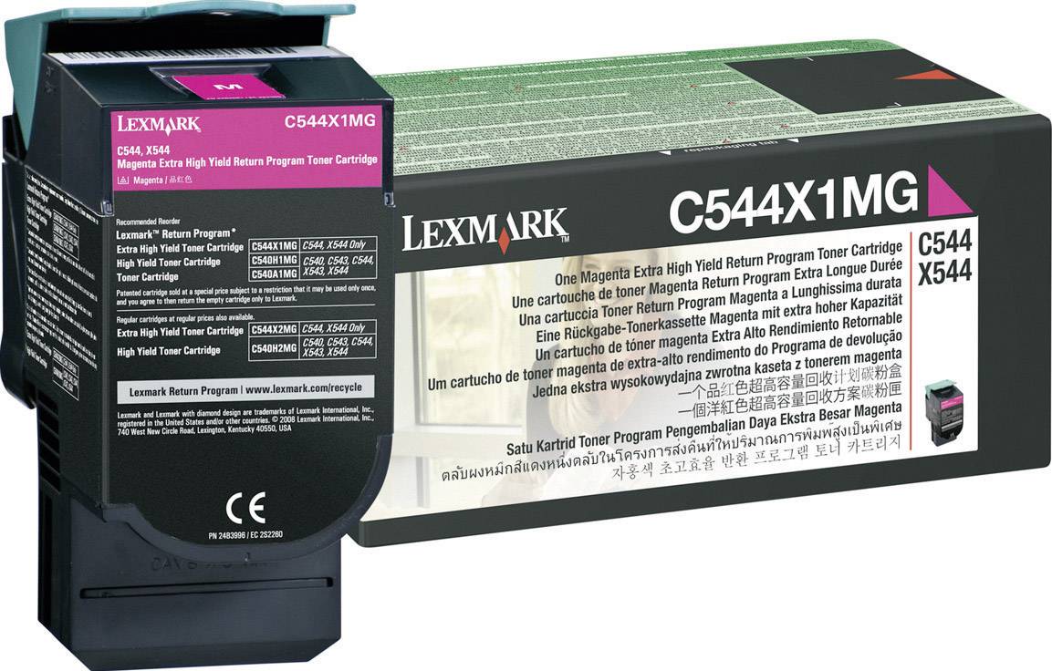 Lexmark Rückgabe Tonerkassette C544 C546 X544 X546 X548 Original Magenta 4000 Seiten C544X1MG