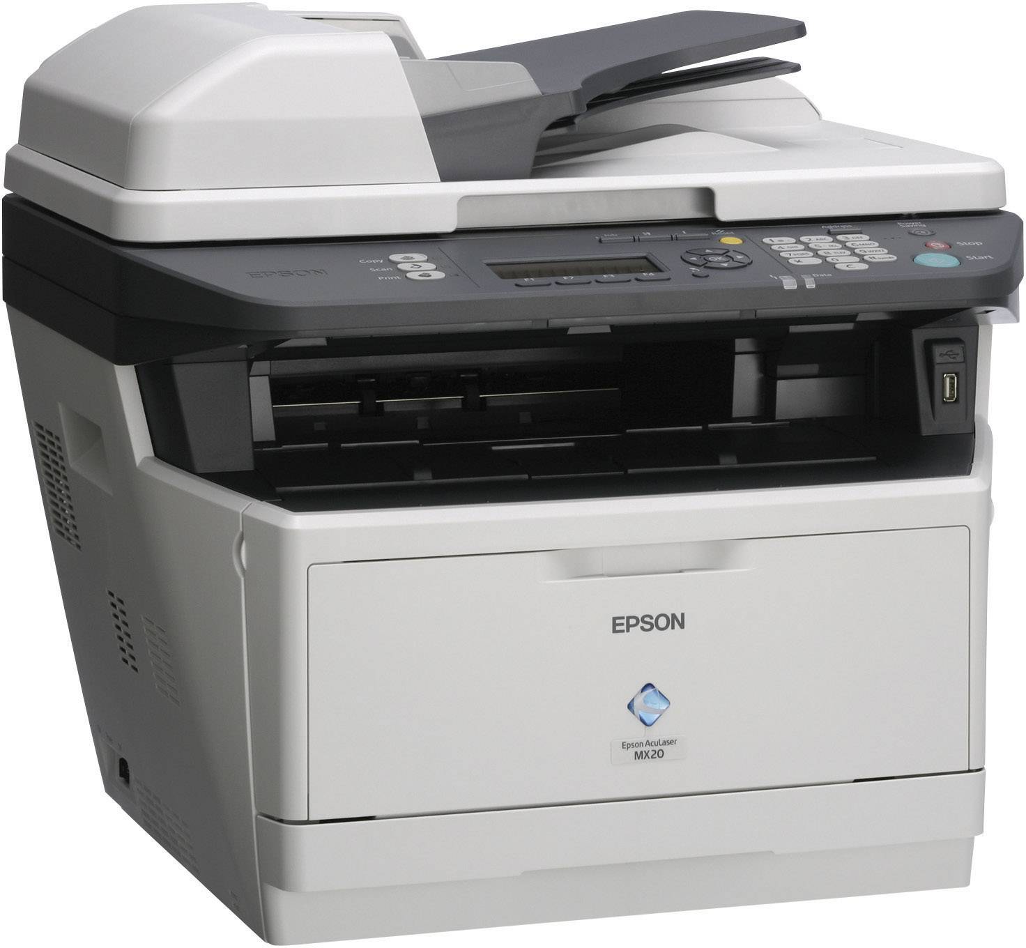 Epson AcuLaser MX20DN, S/W-Laserdrucker Multifunktion 3in1, USB,LAN,Duplex, (Drucker,Kopierer,Scanner)
