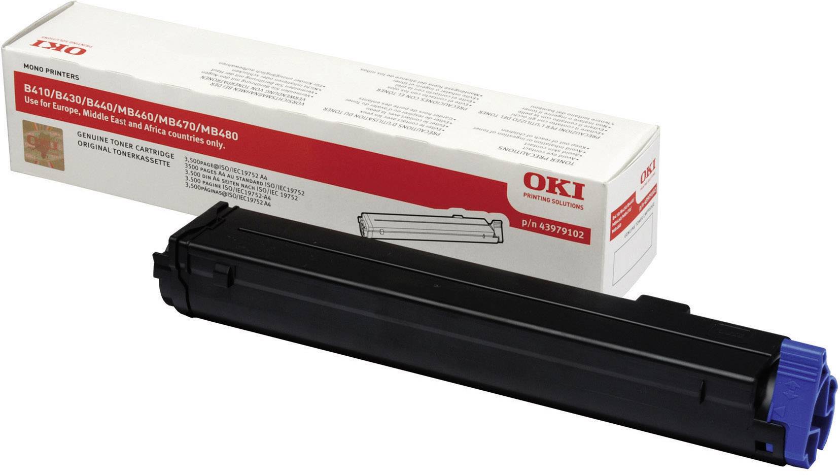 OKI 43979102 Tonerkassette Schwarz 3500 Seiten Toner Original B410 MB460 MB470 MB480