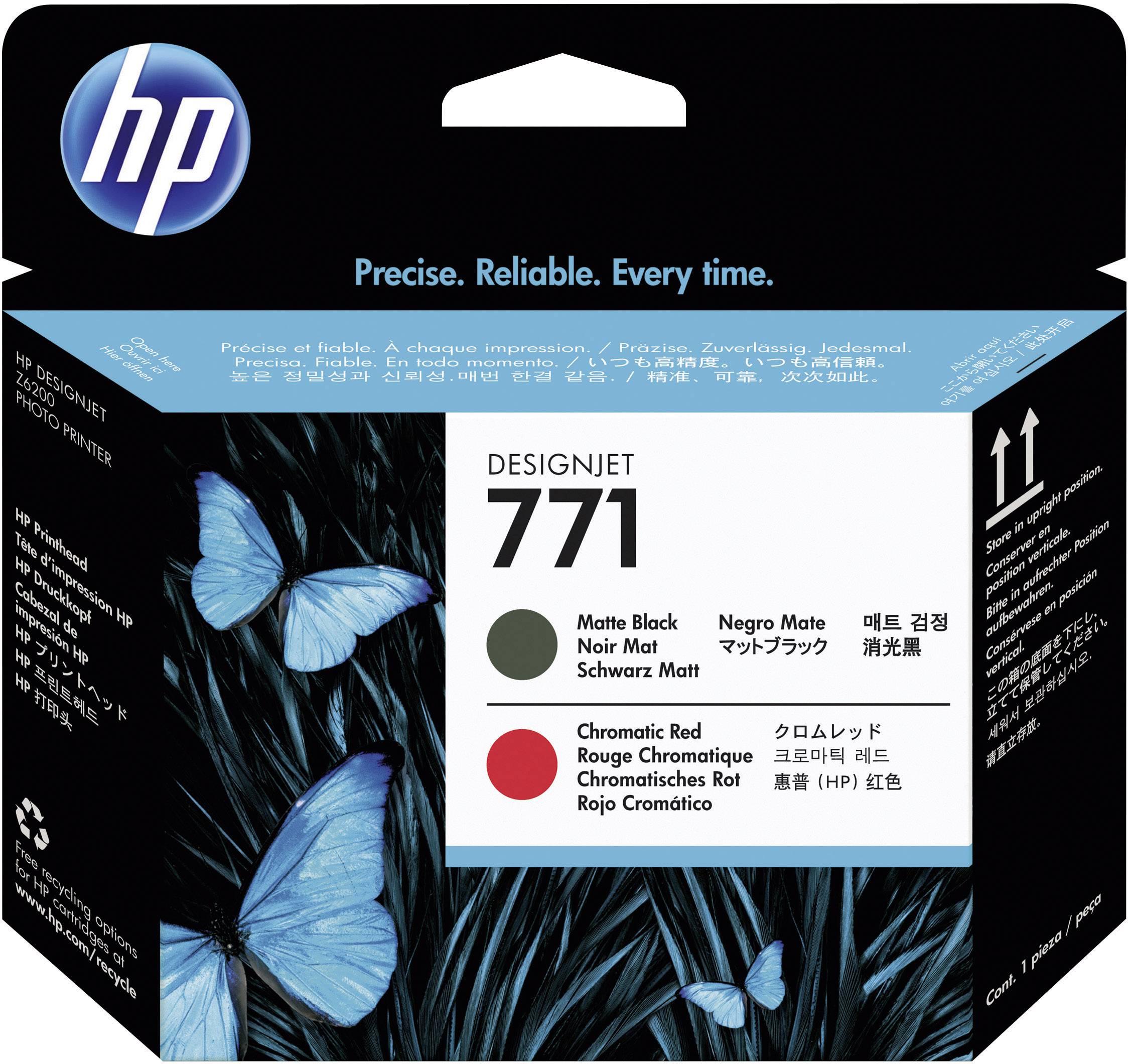 HP 771 - Mattschwarz, Chromatic Red - Druckkopf