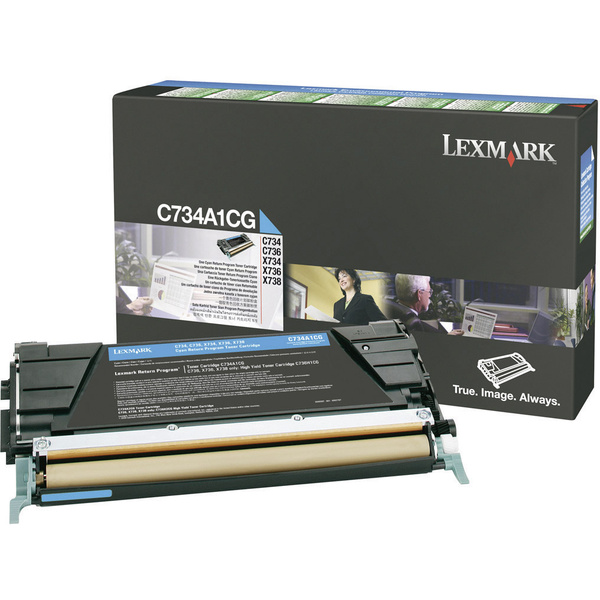 Lexmark Rückgabe Tonerkassette C734 C736 X734 X736 X738 Original Cyan 6000 Seiten C734A1CG
