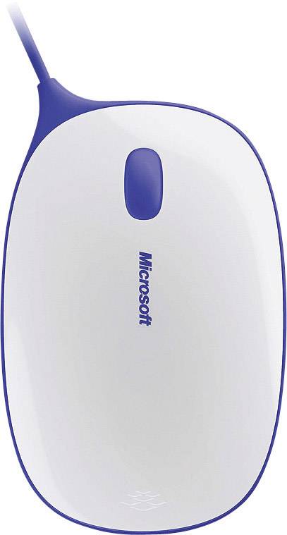 Microsoft Express Mouse Maus USB Optisch Weiß, Blau 3 Tasten
