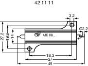 ATE Electronics RB25/4700 Hochlast-Widerstand 4.7kΩ axial bedrahtet 25W 5% 1St.