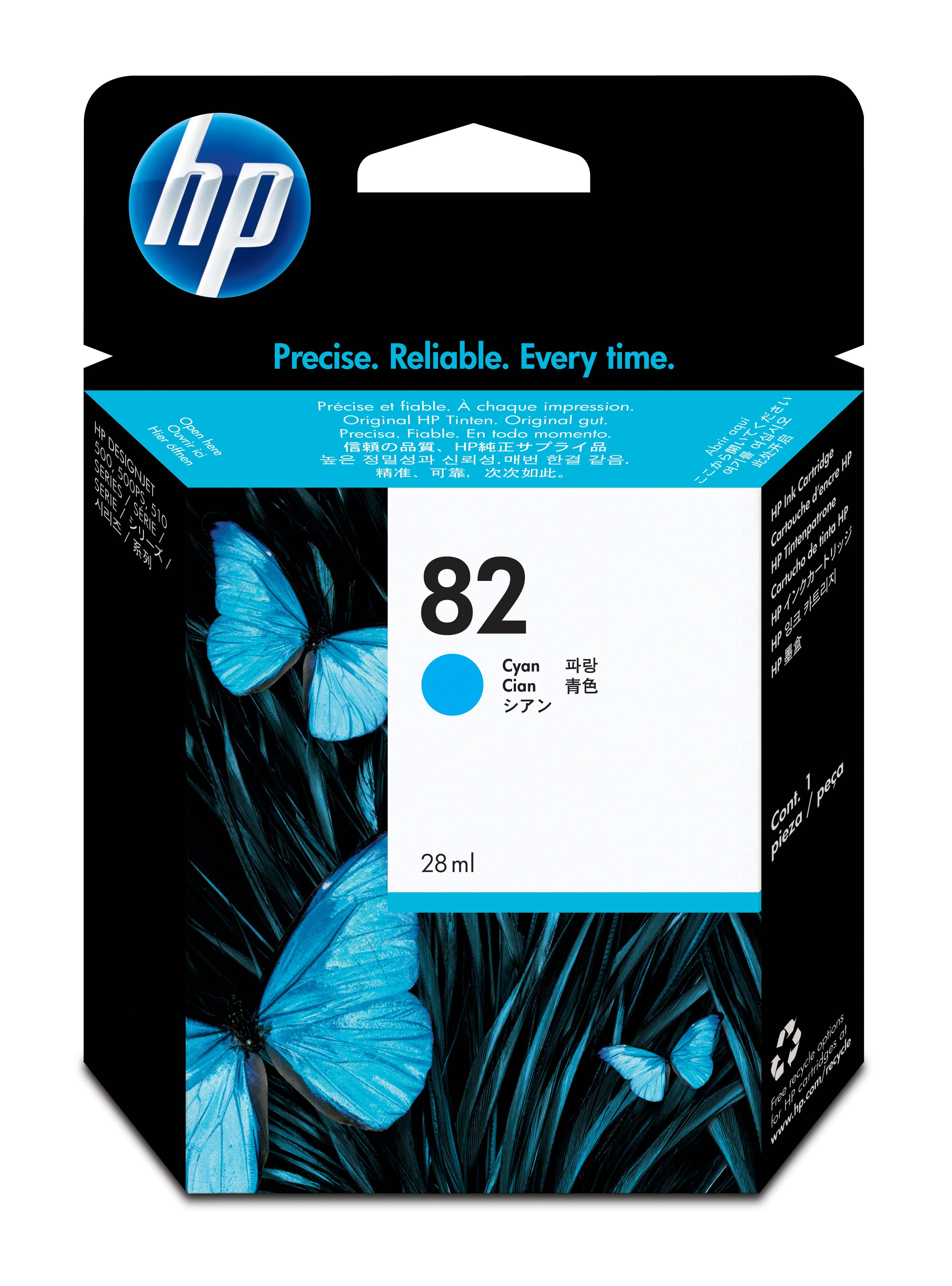 HP Druckerpatrone 82 Original Cyan CH566A
