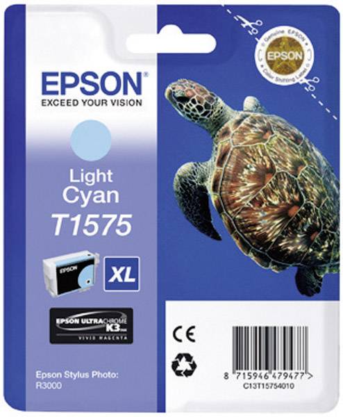 Epson Druckerpatrone T1575 XL Original Hell Cyan C13T15754010