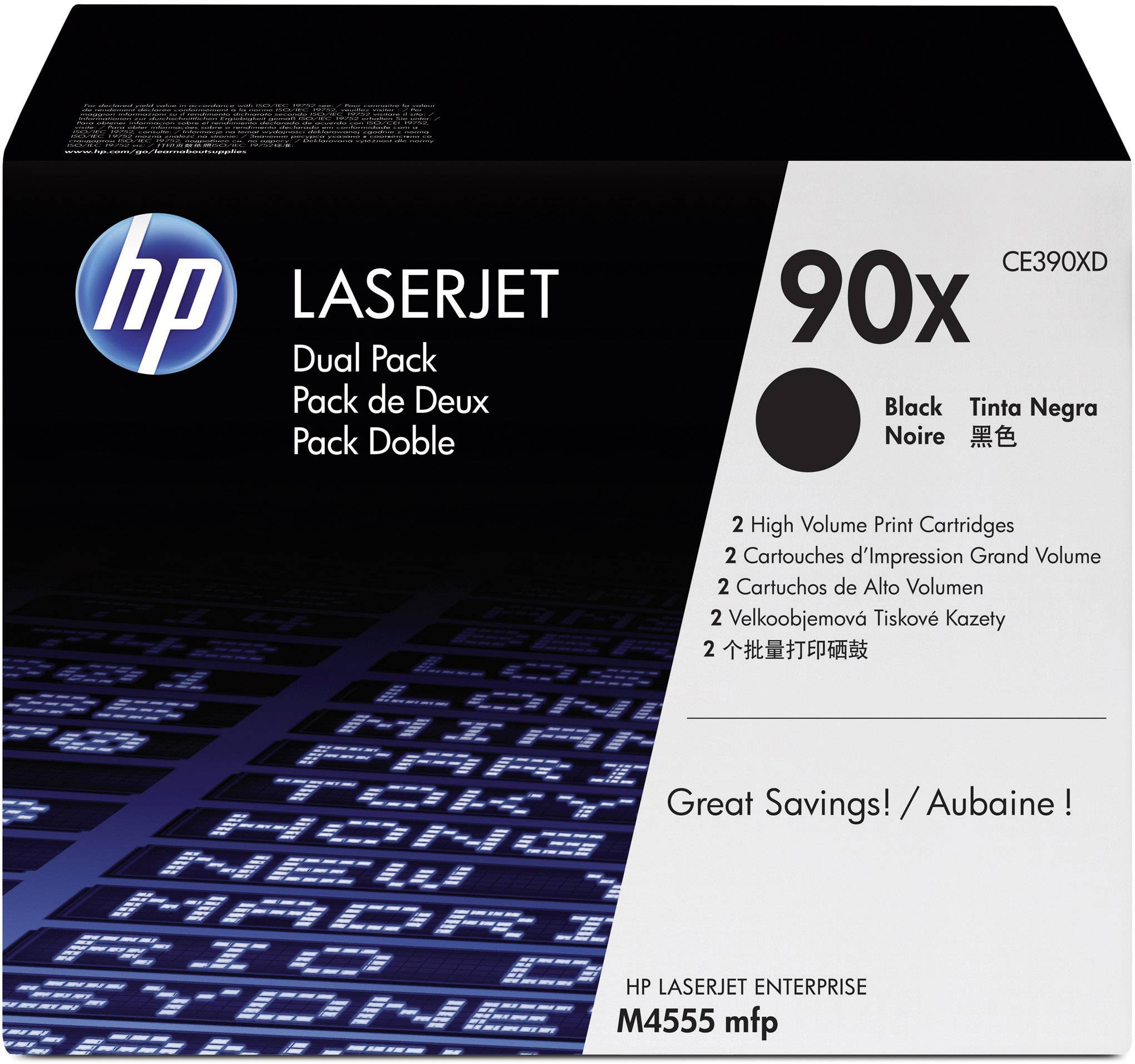HP 90X - 2er-Pack - Hohe Ergiebigkeit - Schwarz - original - LaserJet - Tonerpatrone (CE390XD)