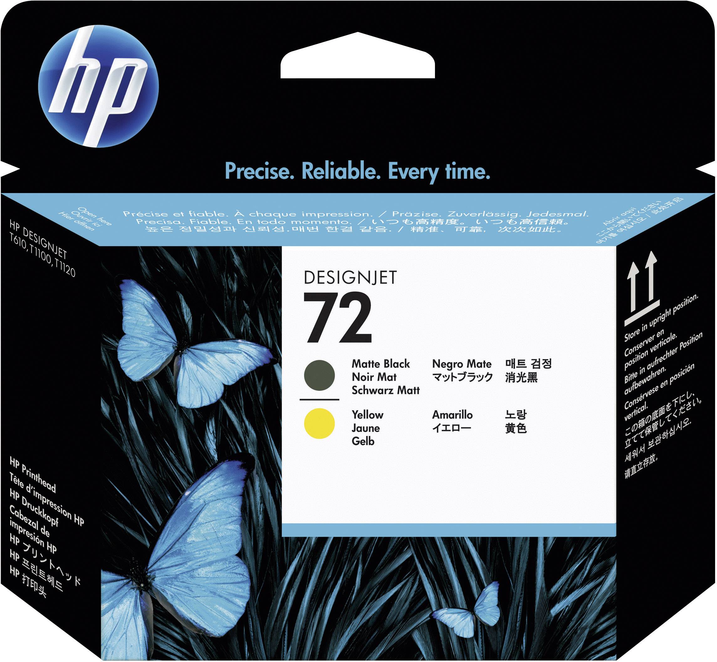 HP 72 - Gelb, mattschwarz - Druckkopf - für DesignJet T1100