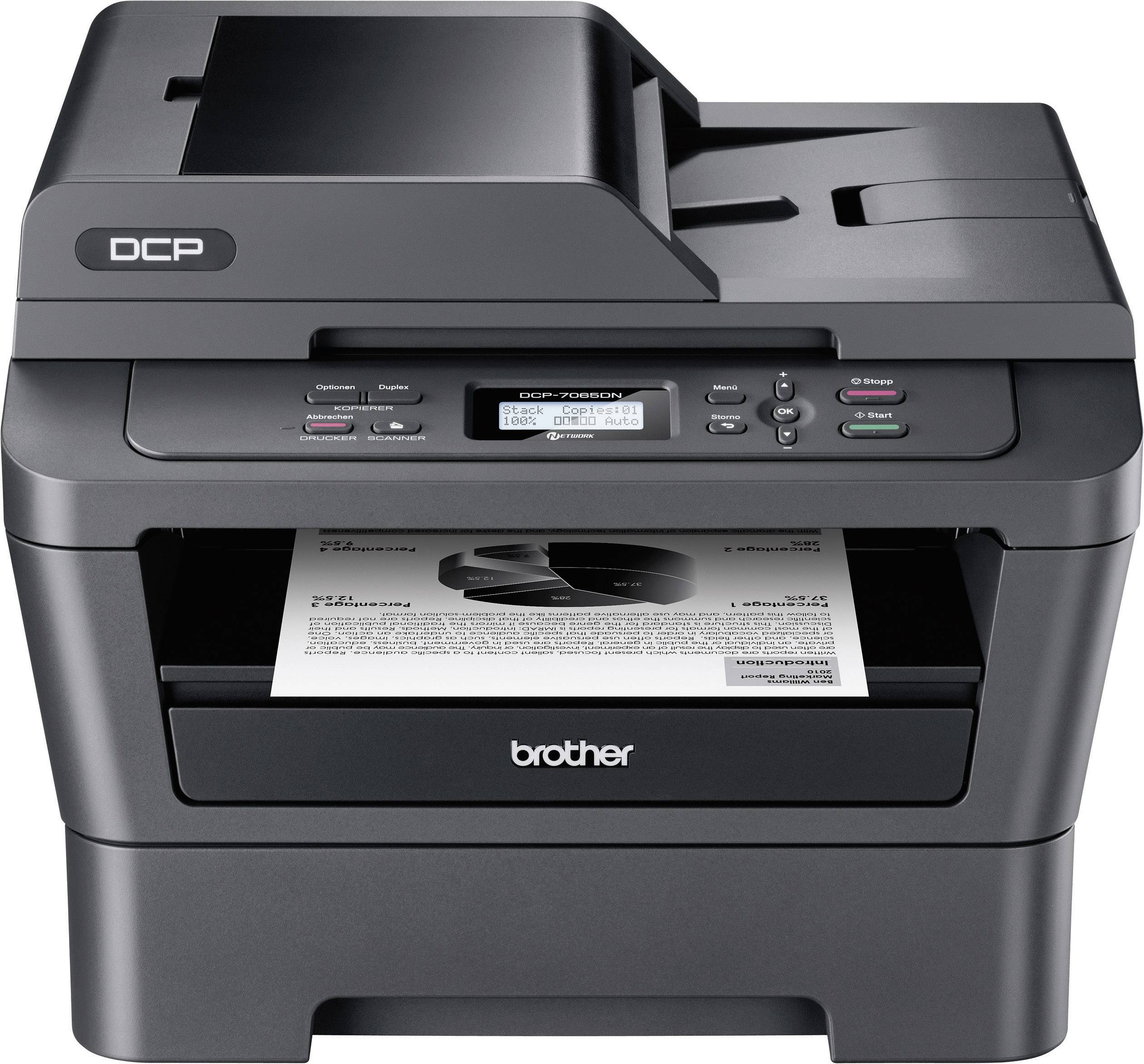 Brother DCP-7065DN Multifunktionsdrucker Laser Schwarz-Weiß 26 S./min LAN, Duplex, ADF