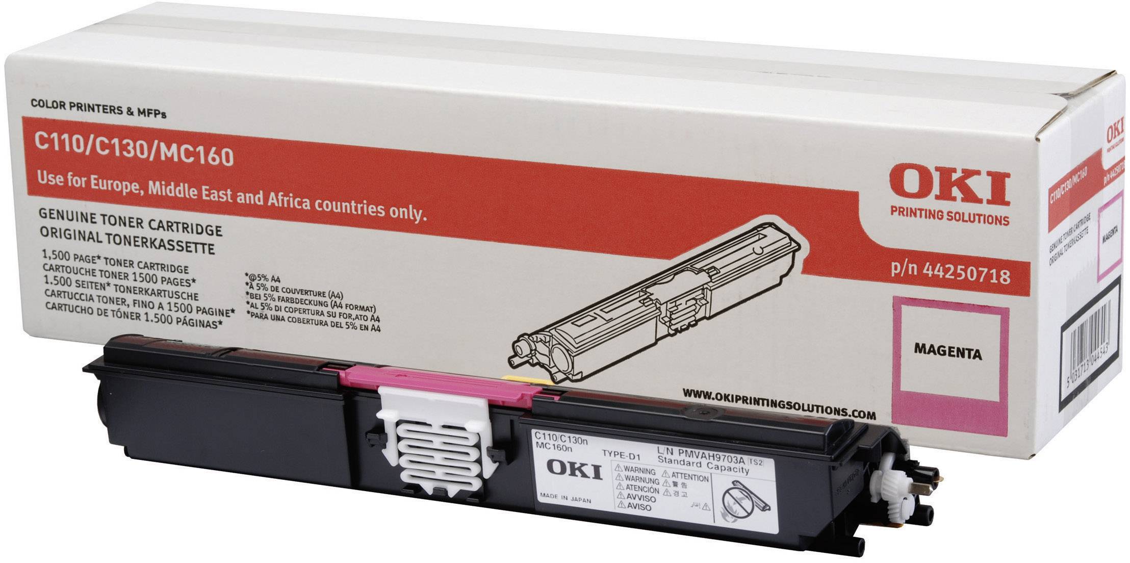 OKI Toner 44250718 Original Magenta 1500 Seiten 44250718