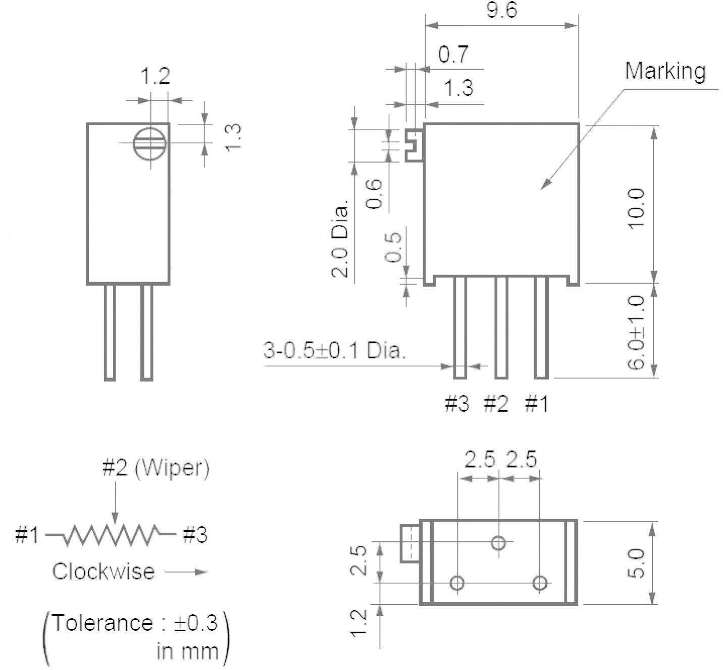 Murata PV36Z104C01B00 PV36Z104C01B00 Cermet-Trimmer 25-Gang linear 0.5 W 100 kΩ 9000 ° 1 St.