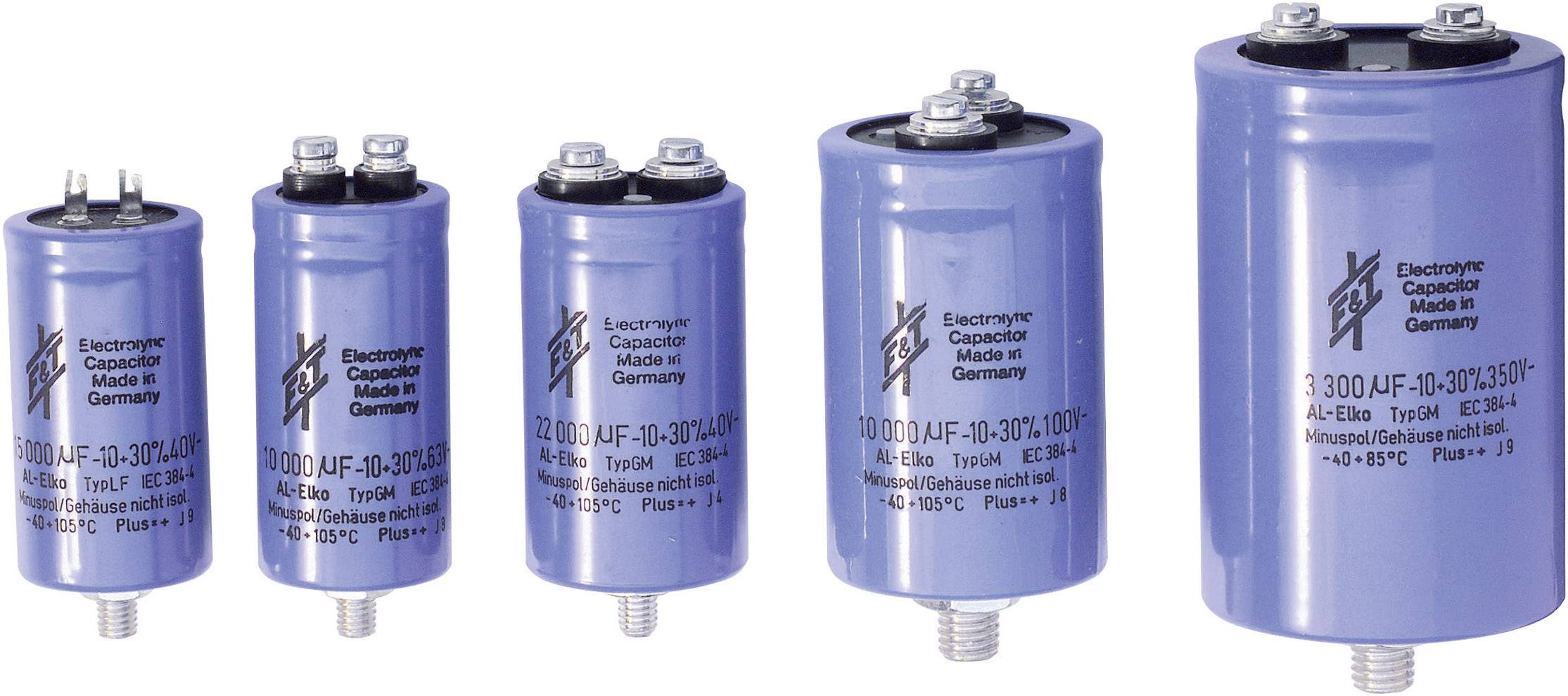 FTCAP GMB10406375145 Elektrolyt-Kondensator Schraubanschluss 100000 µF 63 V 20 % (Ø x H) 75 mm x 145 mm 1 St.