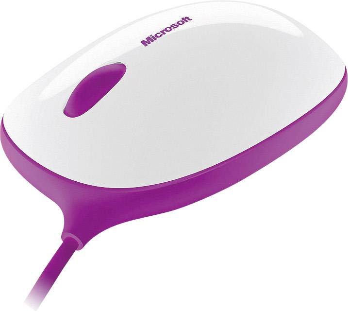 Microsoft Express Mouse Maus USB Optisch Pink, Weiß