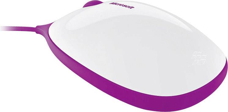 Microsoft Express Mouse Maus USB Optisch Pink, Weiß