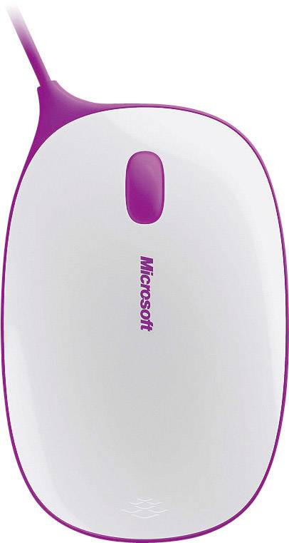 Microsoft Express Mouse Maus USB Optisch Pink, Weiß