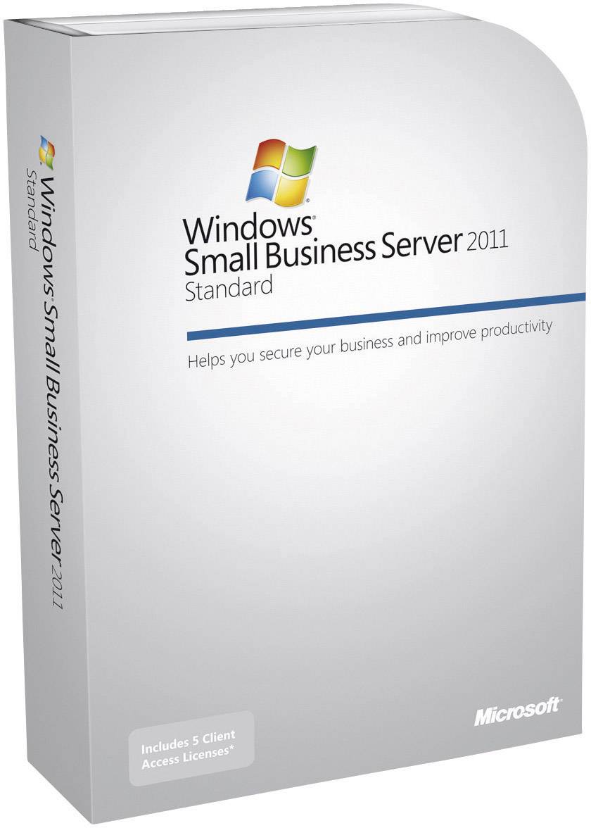 Microsoft Windows Small Business Server 2011 Standard Win SB-Version inkl. 5 Clients Vollversion, 5 Lizenzen