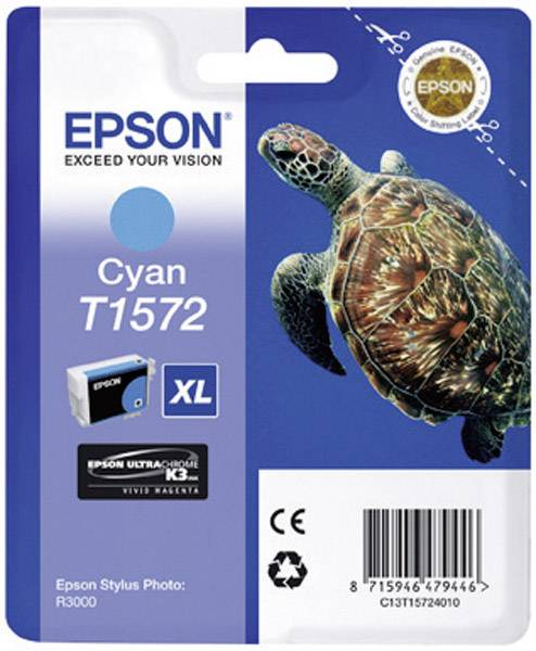 Epson Druckerpatrone T1572 XL Original Cyan C13T15724010