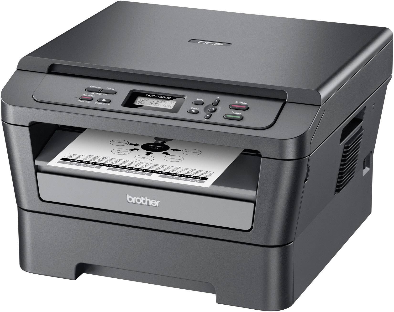 Brother DCP-7060D Multifunktionsdrucker Laser Schwarz-Weiß A4 24 S./min Duplex