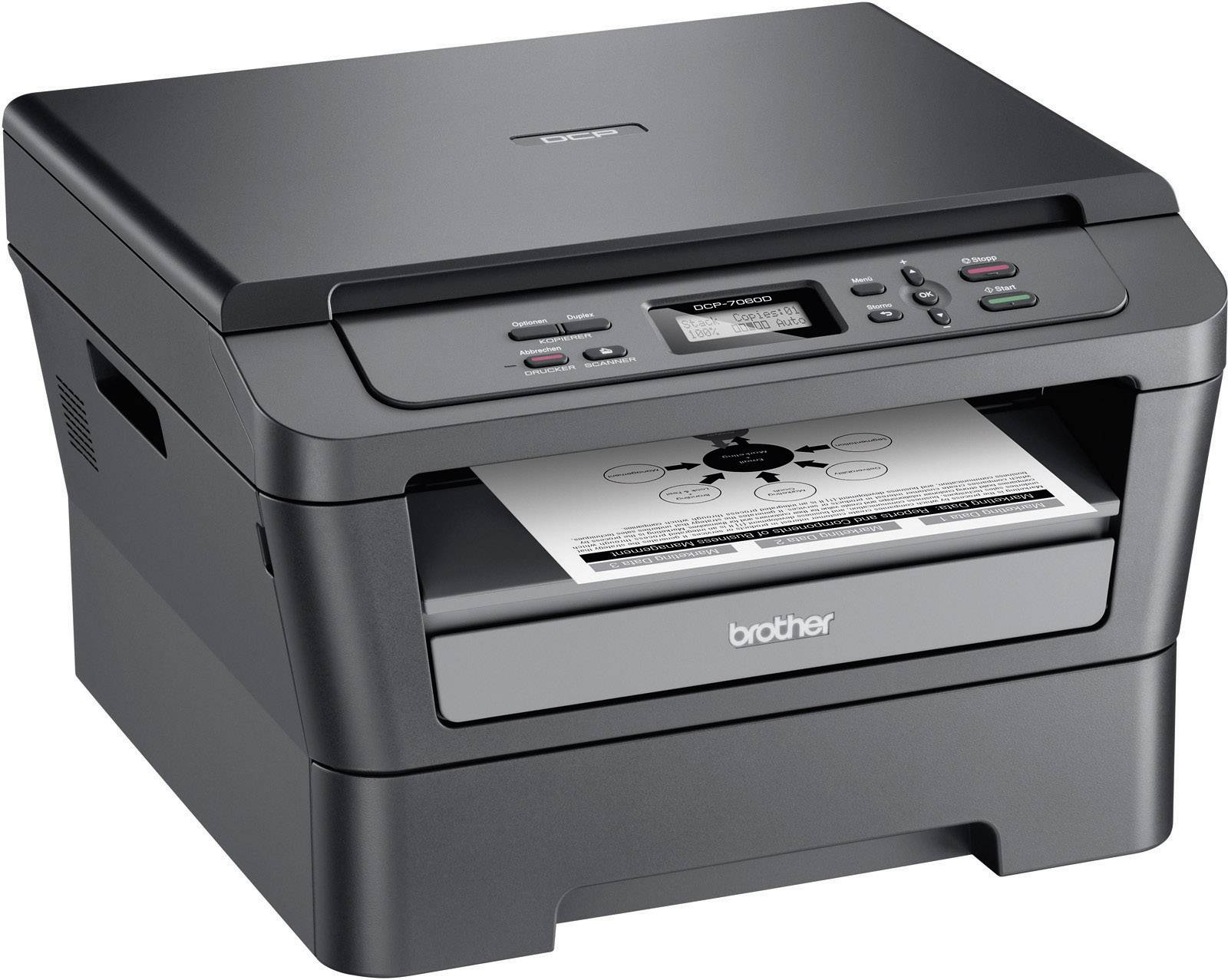 Brother DCP-7060D Multifunktionsdrucker Laser Schwarz-Weiß A4 24 S./min Duplex