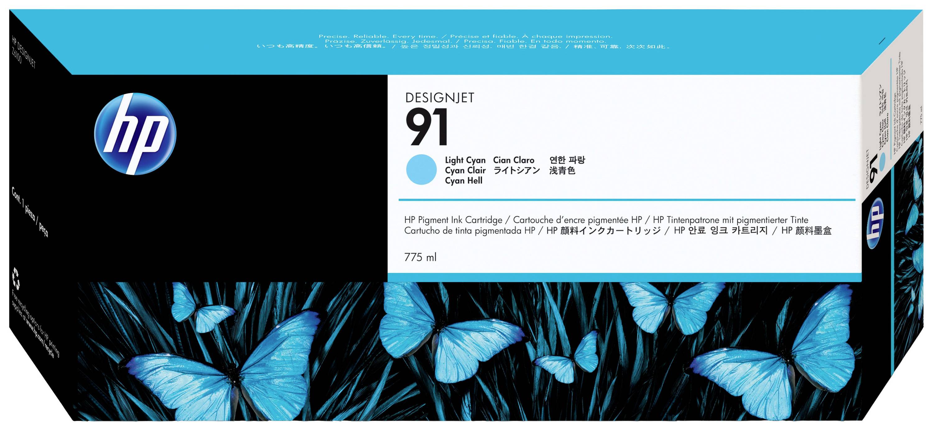 HP Druckerpatrone 91 Original Hell Cyan C9470A