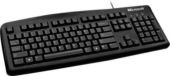 Microsoft Wired Keyboard 200 USB Tastatur Deutsch, QWERTZ Schwarz
