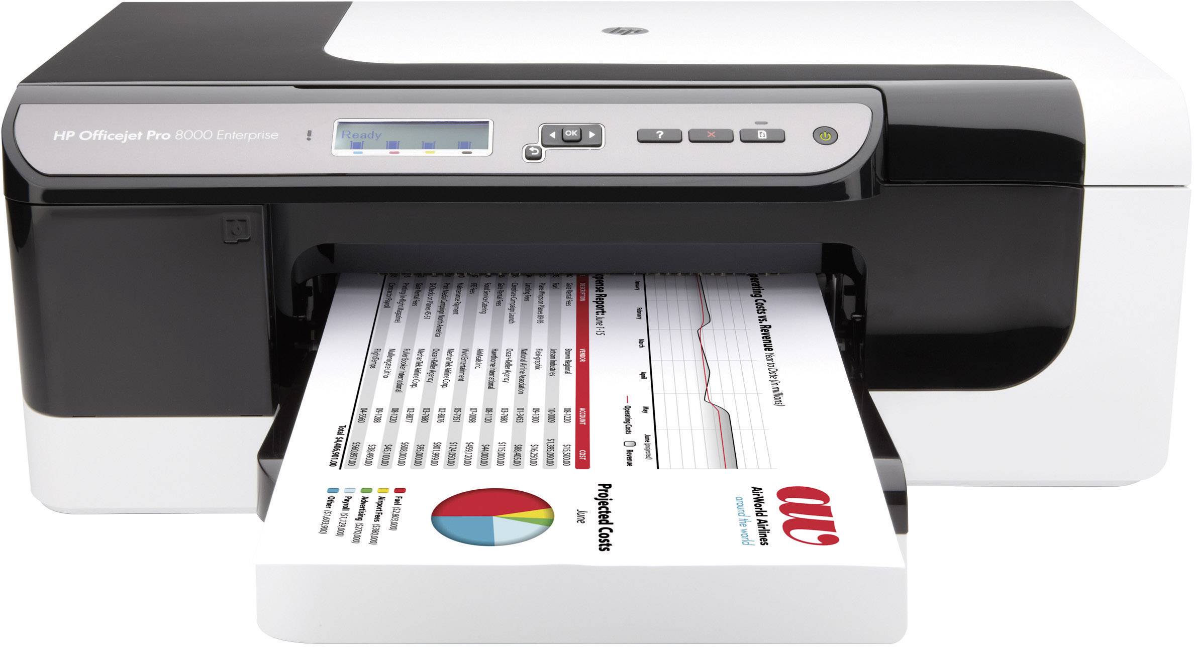 HP Officejet Pro 8000 Enterprise Tintenstrahldrucker LAN + Duplex