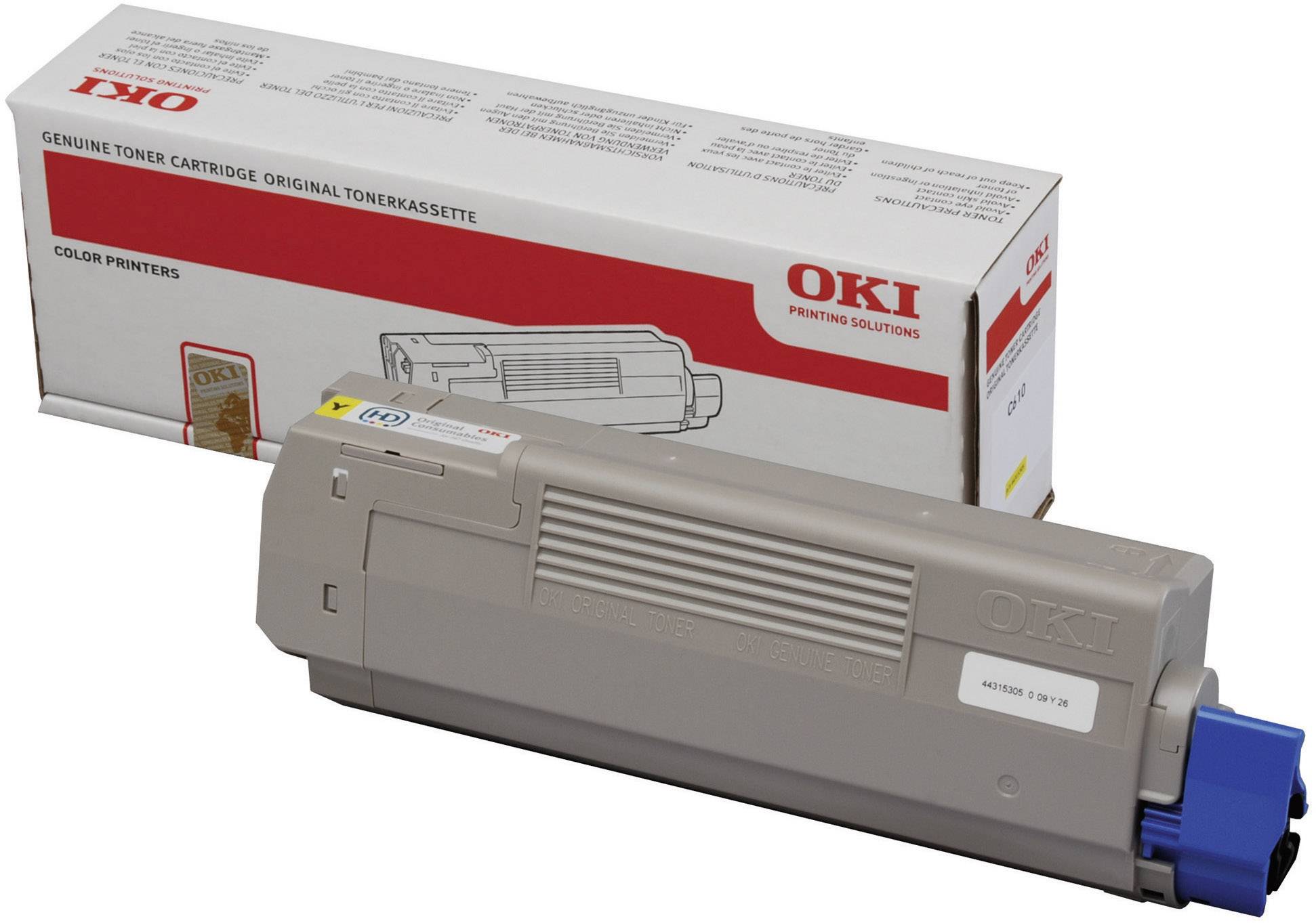 OKI 44315305 Tonerkassette Gelb 6000 Seiten Toner Original C610