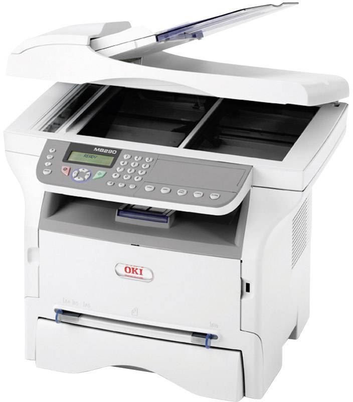 Oki MB290, S/W-Laserdrucker Multifunktion 4in1, USB,LAN,ADF, (Drucker,Kopierer,Scanner,Fax)