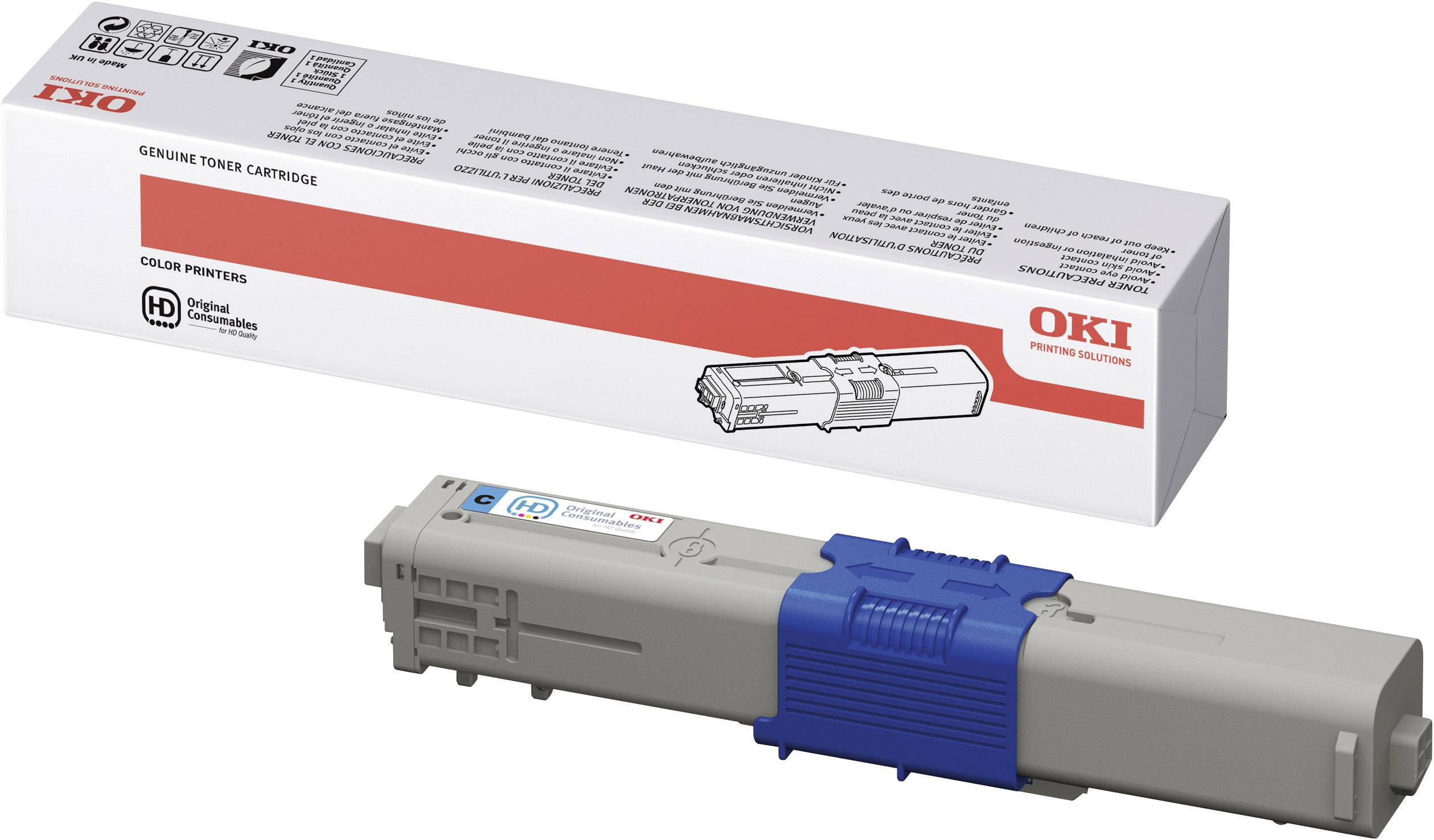 OKI 44469724 Tonerkassette Cyan 5000 Seiten Toner Original C510 C530 MC561