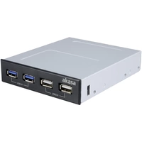 Akasa 4 Port USB 3.2 Gen 1-, USB 2.0-Fronteinschub-Hub Schwarz Akasa 4 Port USB 3.2 Gen 1-, USB 2.0-Fronteinschub-Hub Schwarz