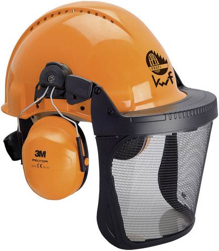 Forest XA007707376 Forstschutzhelm mit integriertem Visier Orange
