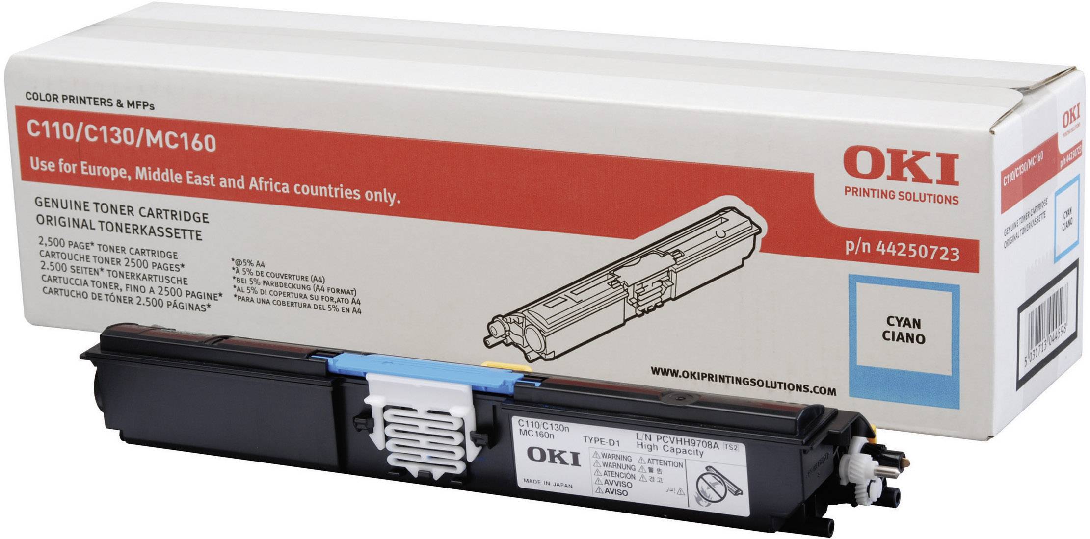 OKI - Cyan - original - Tonerpatrone - für OKI MC160n