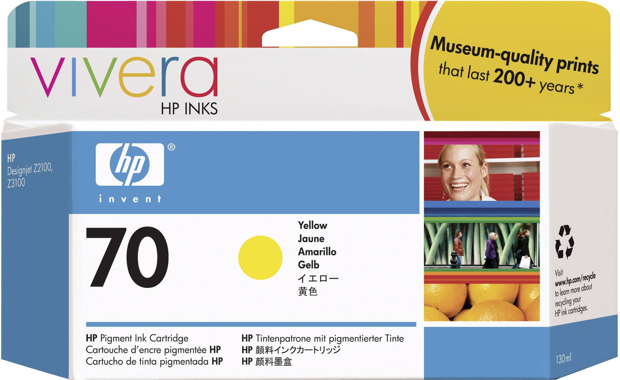 HP Druckerpatrone 70 Original Gelb C9454A