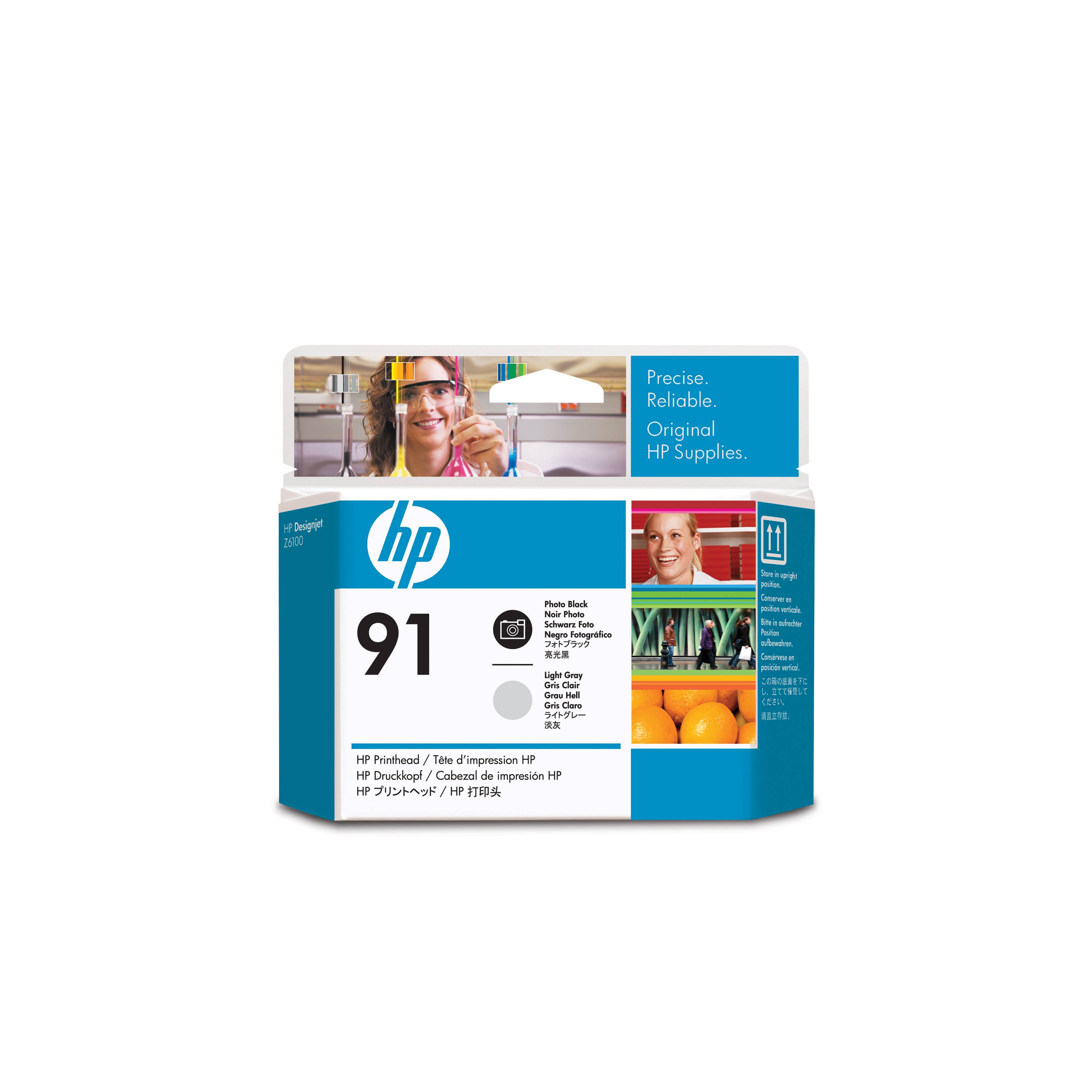 HP 91 - Hellgrau, Photo schwarz - Druckkopf - für DesignJet Z6100