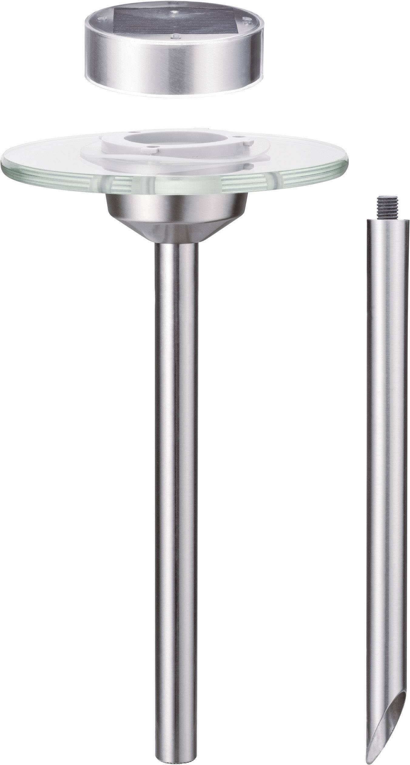 Paulmann 93764 Ufo Solar-Gartenleuchte 0.2 W Warmweiß Edelstahl, Klar
