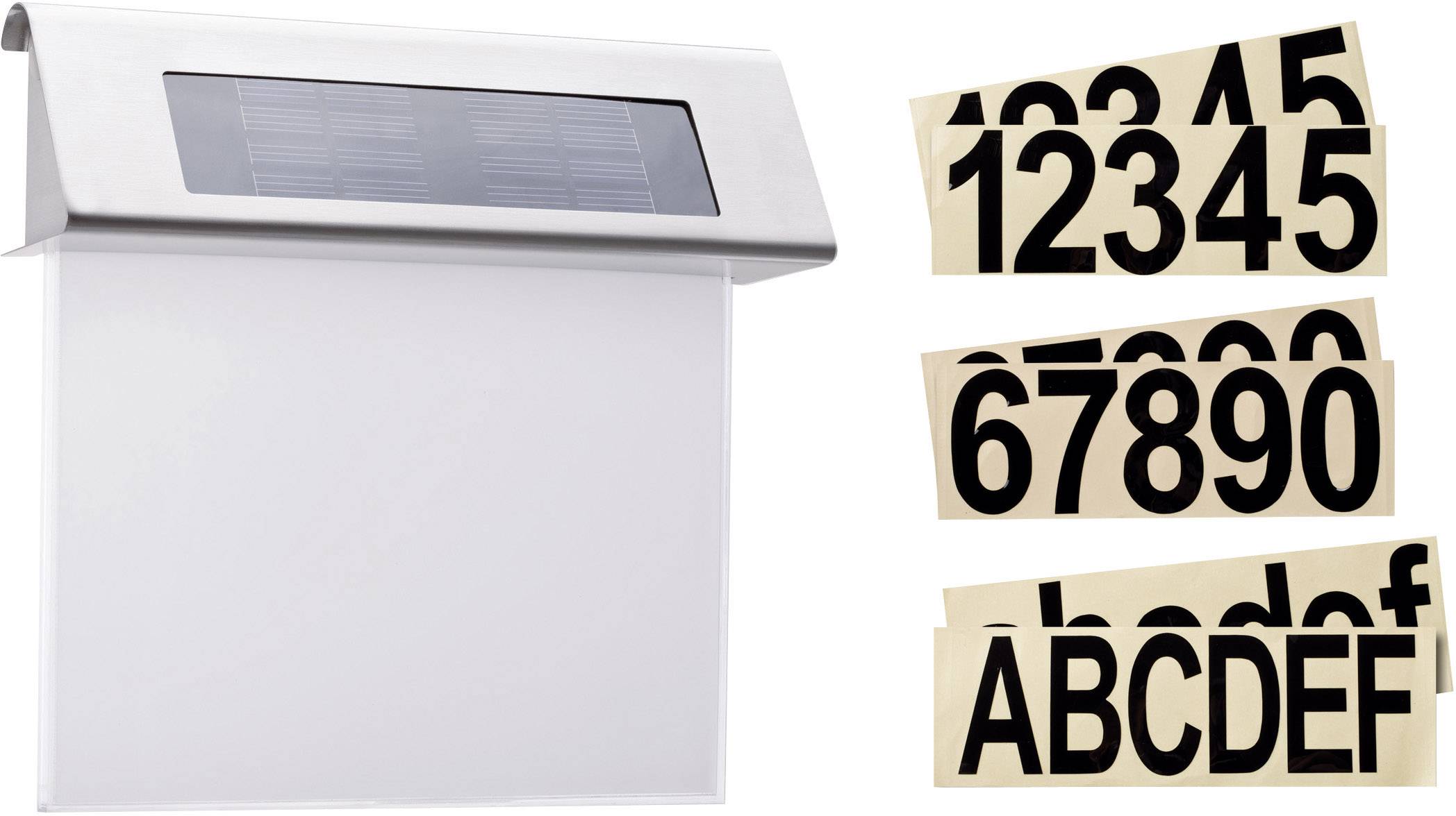 Paulmann 93765 Solar-Hausnummernleuchte 0.2 W Warmweiß Edelstahl, Weiß