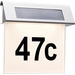 Paulmann 93765 Solar-Hausnummernleuchte 0.2W Warmweiß Edelstahl, Weiß